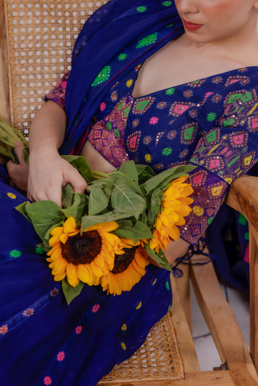 Neelira Jamdani Lehenga