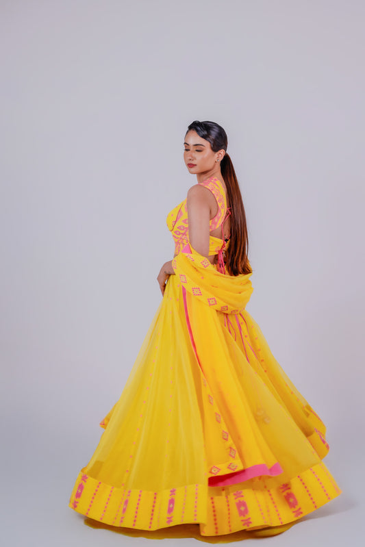 Surya Jamdani Lehenga