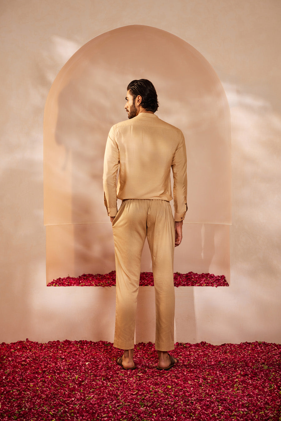 Anvay Gold Short Kurta Set