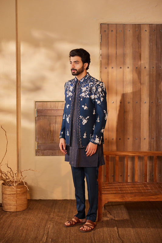 Sarvang Midnight Blue Indio Western Set