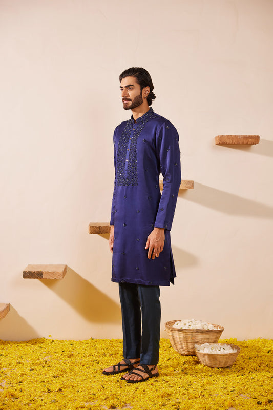 Gyanav Midnight Blue kurta Set