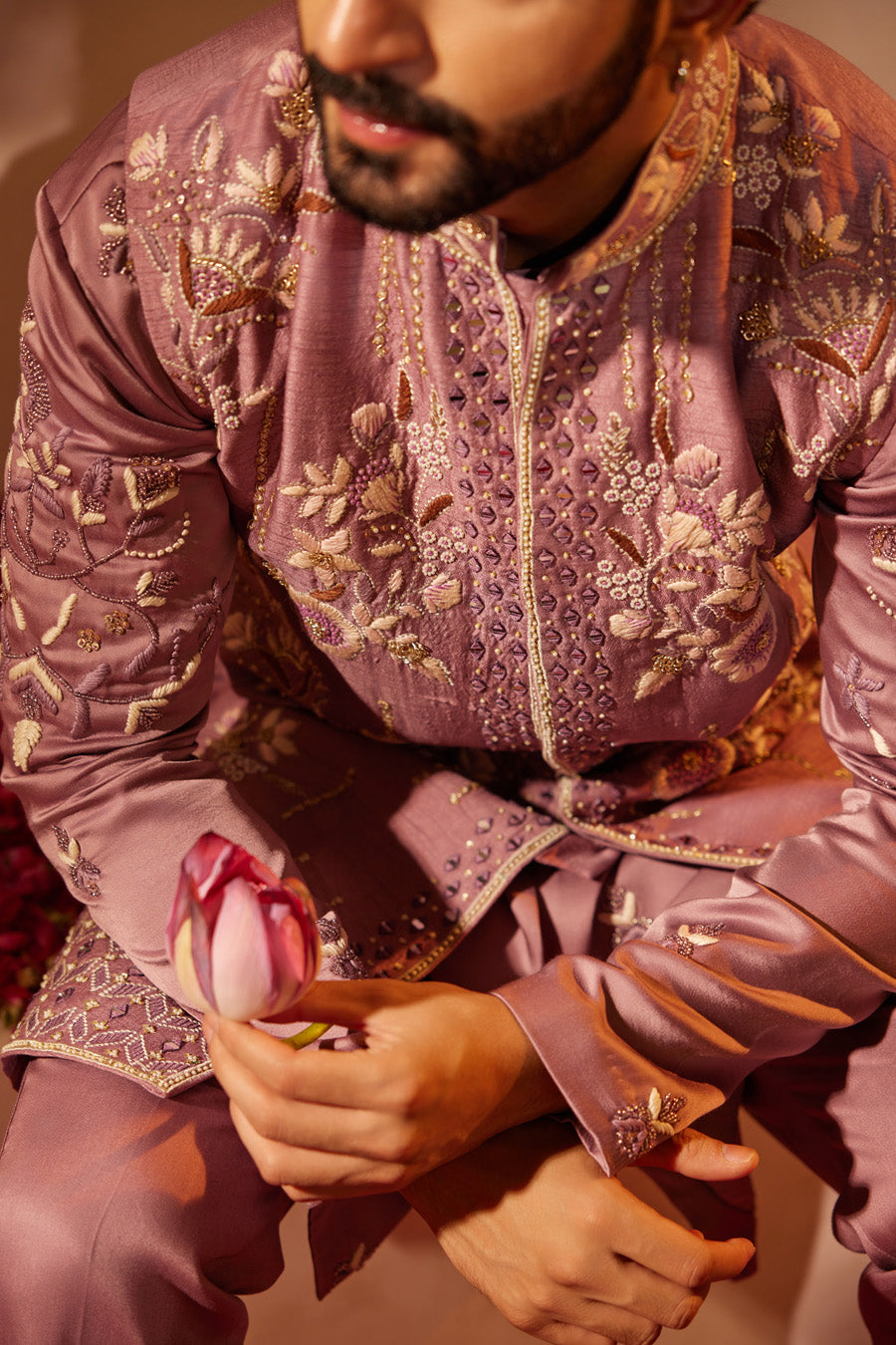 Shobit Lilac Indo Western Set