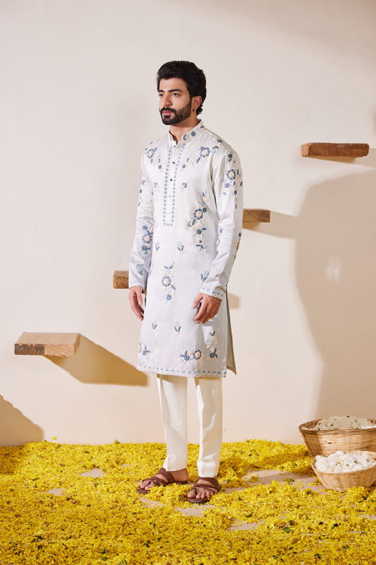 Animesh Grey Ombre Kurta Set