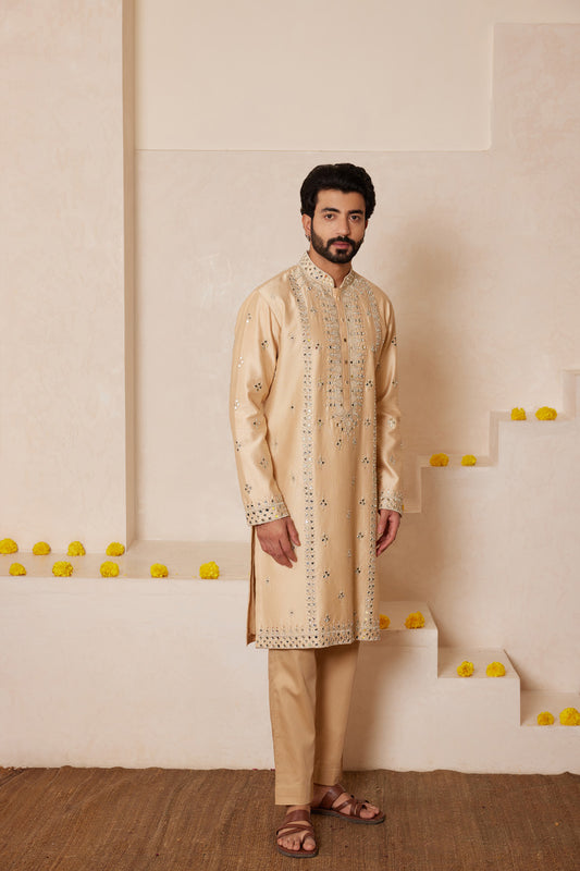 Arun Beige Kurta Set