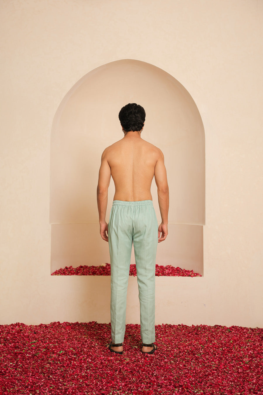 Cyan Staight Narrow Fit Pant