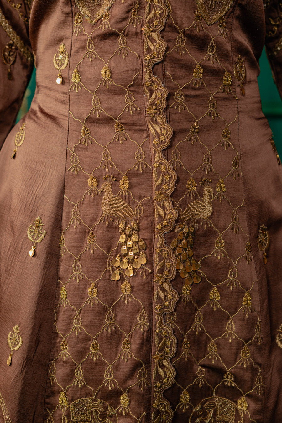 Brown Jacket With Wide Leg Pants