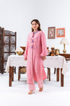 Pink Long Shirt Kurta And Pants