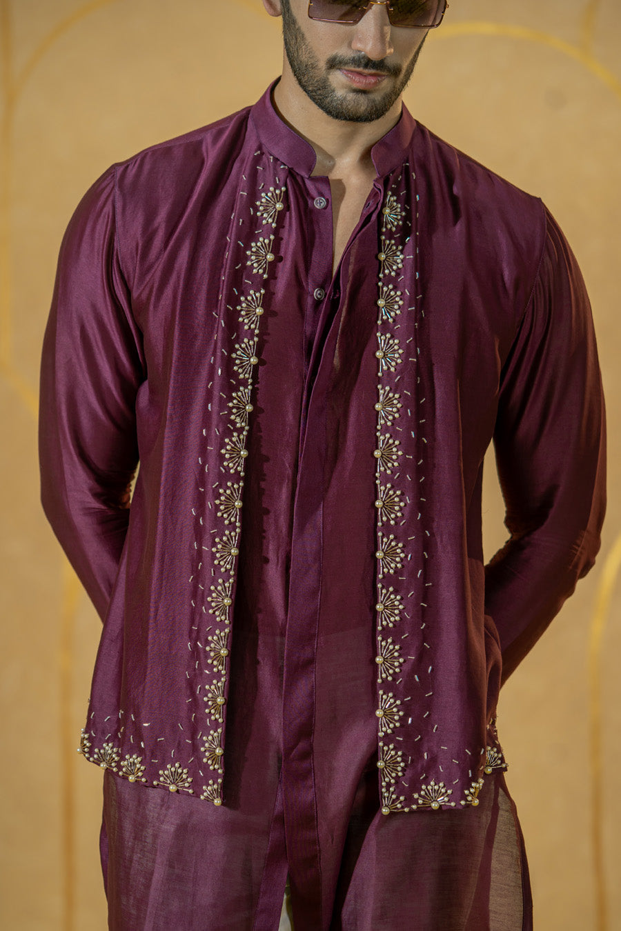 Panelled Long kurta set
