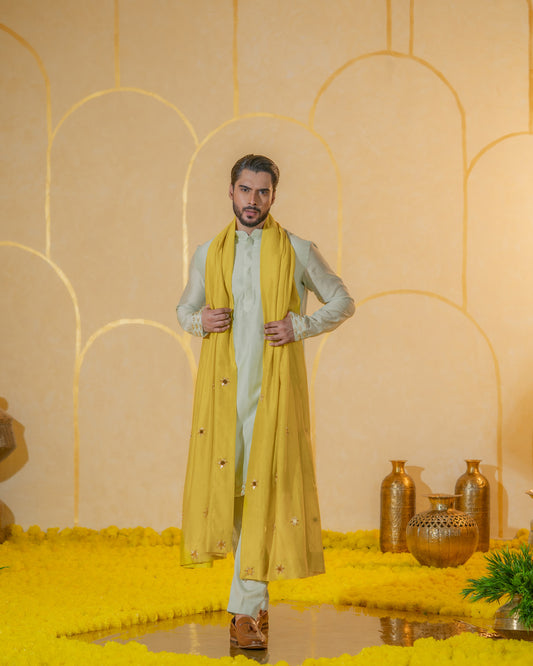 Powder Blue Long kurta set