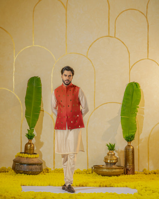 Dusty Pearl Gold kurta set