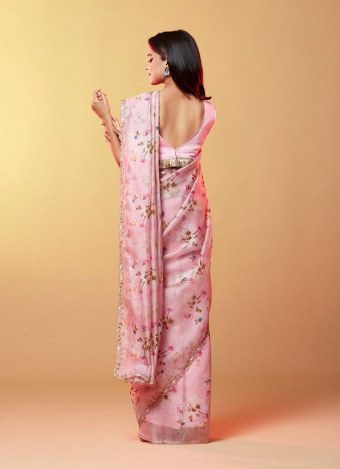 Printed Organza Saree