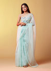 Blue Glitzy Cocktail Saree