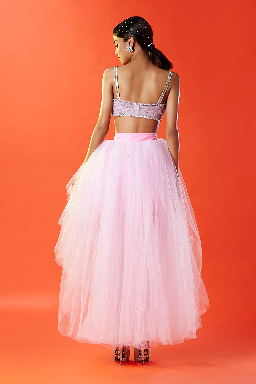 Tulle Lehenga Set
