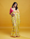 Yellow Barfi Saree