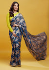 Navy Barfi Saree