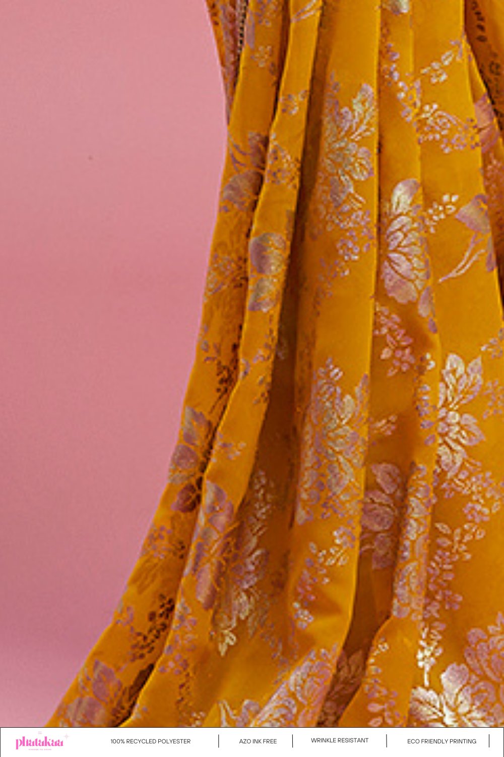 Mustard Barfi Saree Set