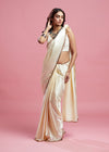 Ivory Cocktail Saree Set