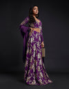 Purple Backless Vark Lehenga Set