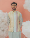 Cutpipe color block Patch Bundi-Nehru Jacket only