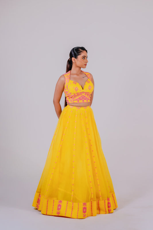 Surya Jamdani Lehenga