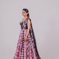 Raspberry Check Lehenga