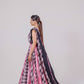 Raspberry Check Lehenga