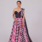 Raspberry Check Lehenga