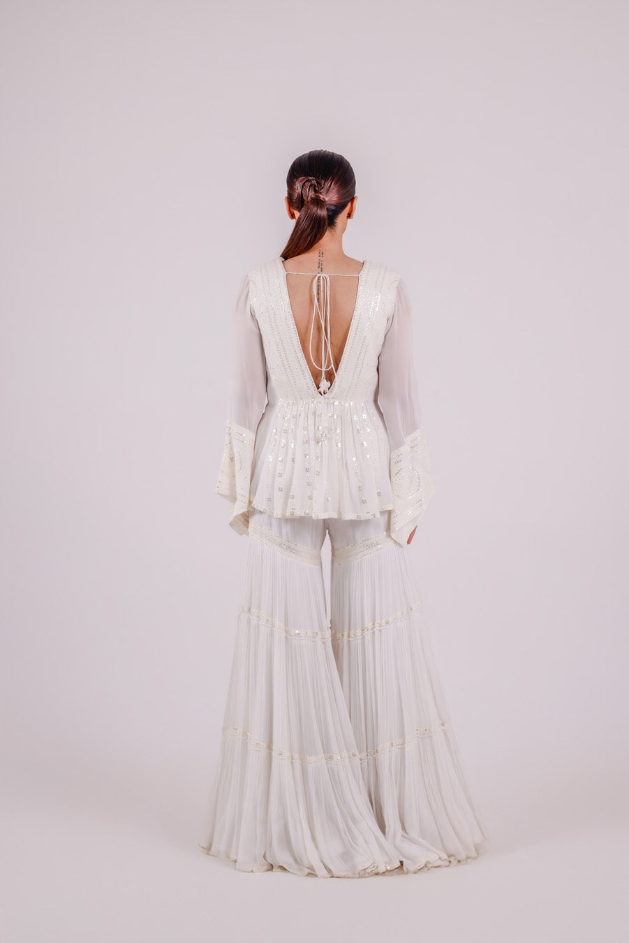 Mehr Peplum Sharara Set