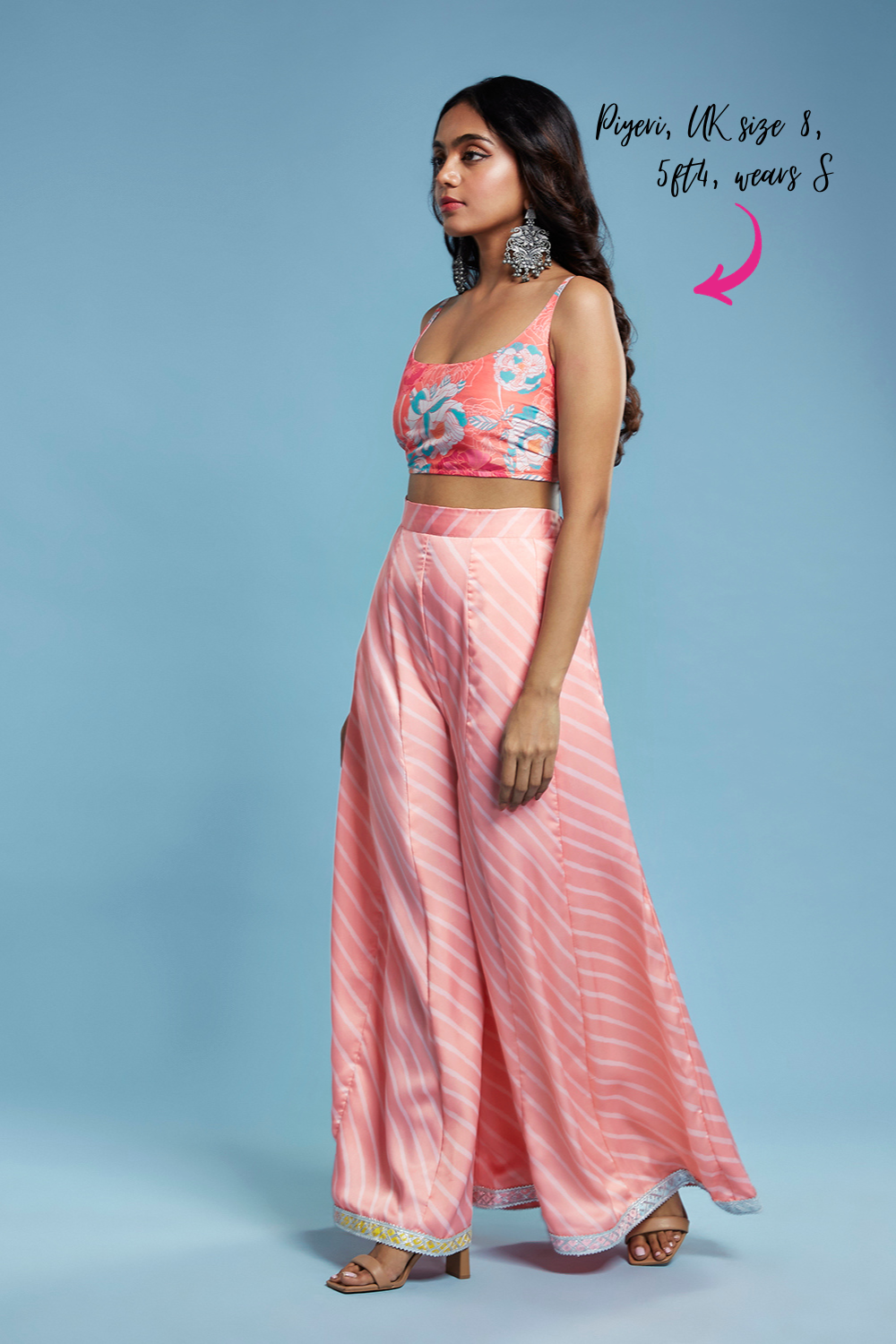 Floral Crop and  Leheriya printed Set