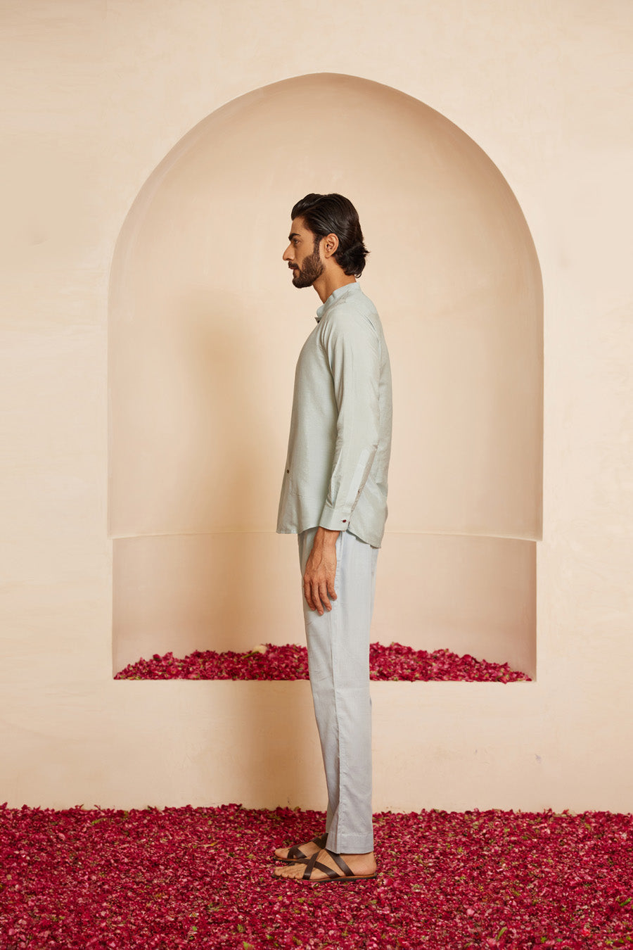 Ishin Powder Blue Short Kurta Set