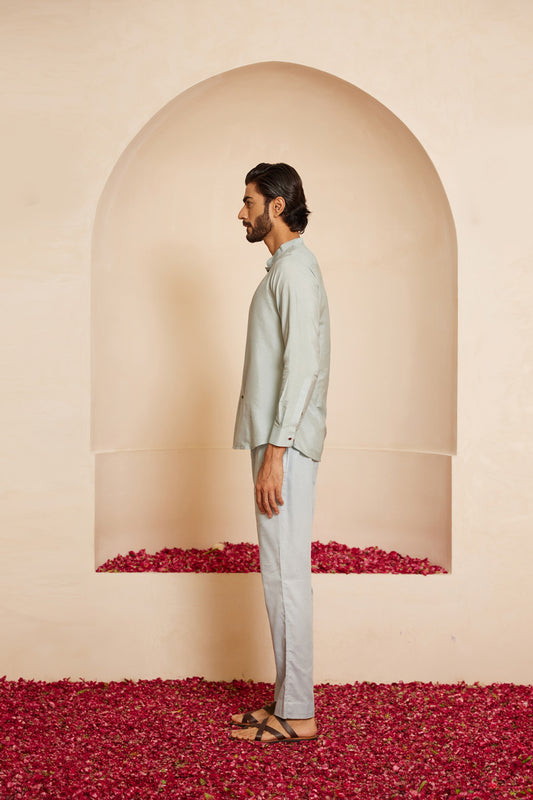 Ishin Powder Blue Short Kurta Set