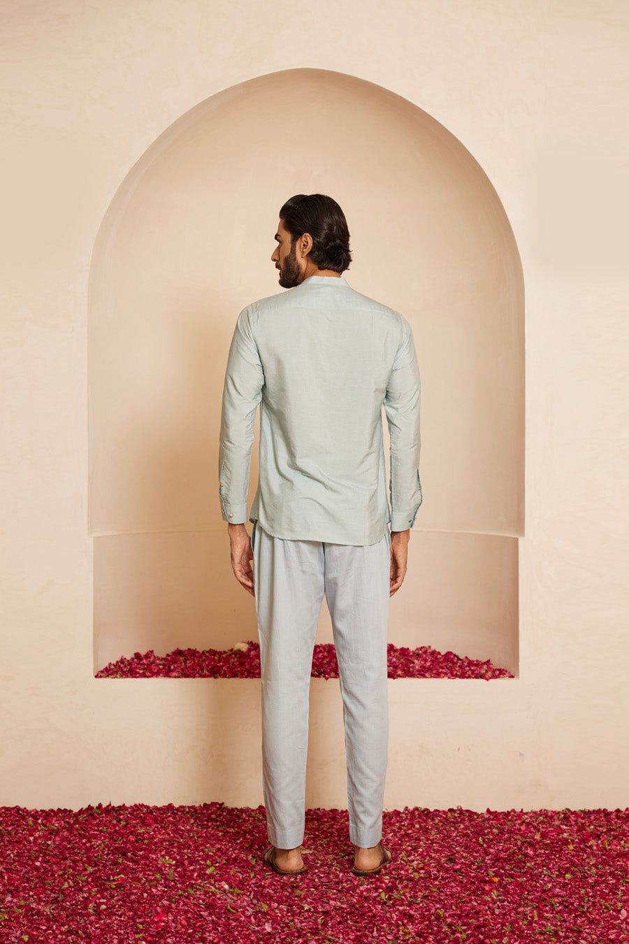 Ishin Powder Blue Short Kurta Set