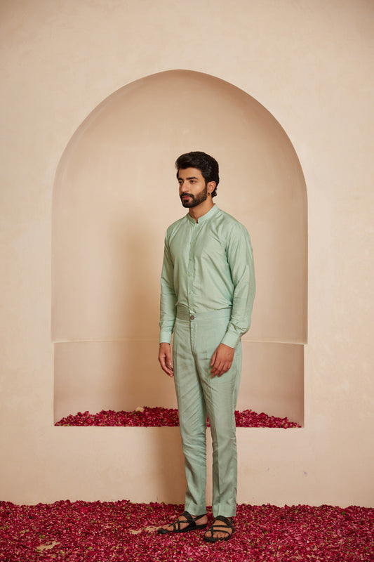 Yuvaan Cyan Short Kurta Set