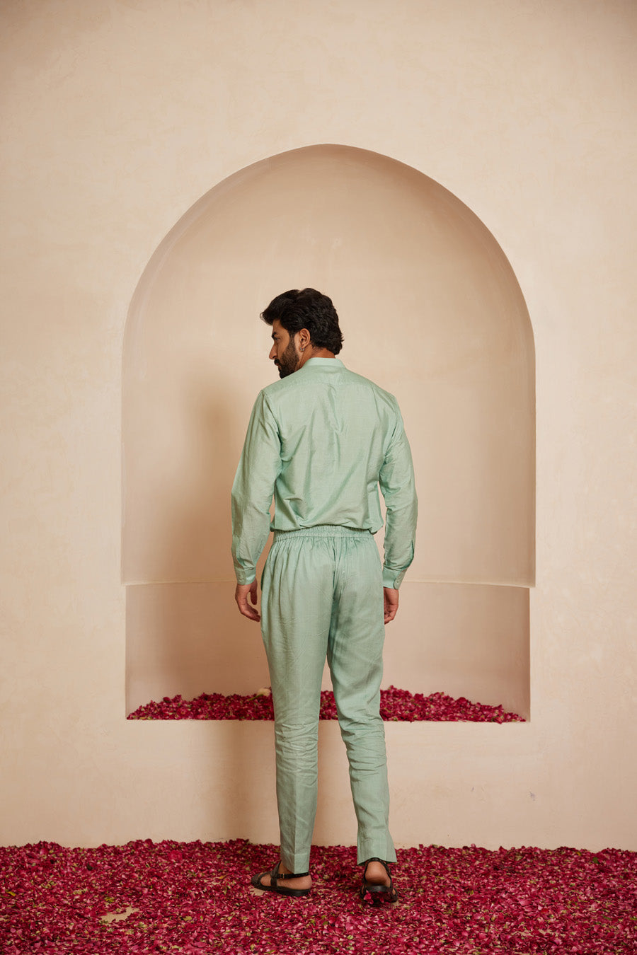 Yuvaan Cyan Short Kurta Set