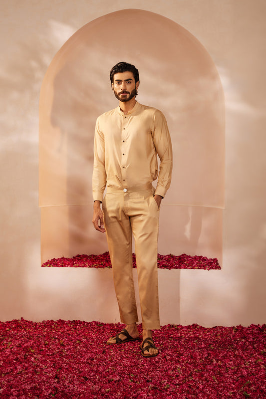 Anvay Gold Short Kurta Set