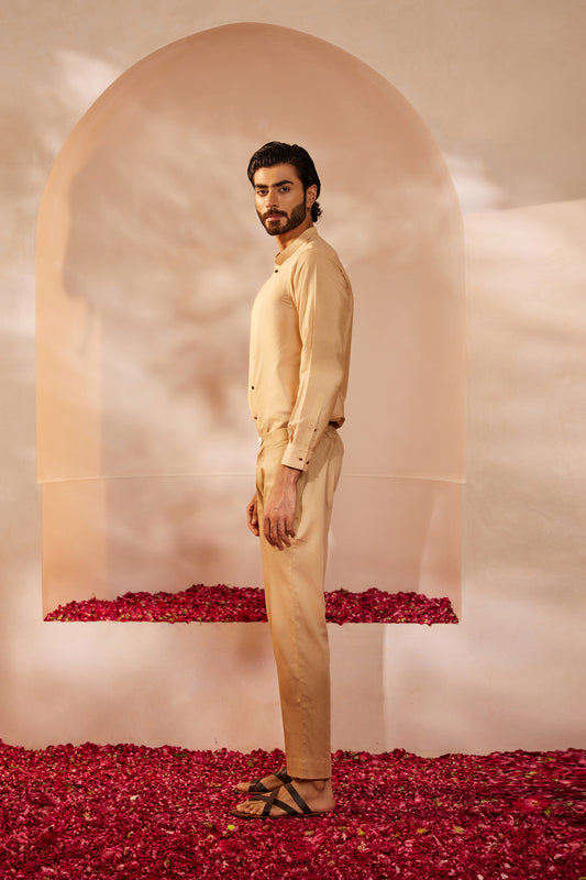 Anvay Gold Short Kurta Set