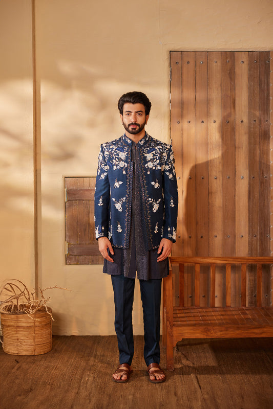 Sarvang Midnight Blue Indio Western Set