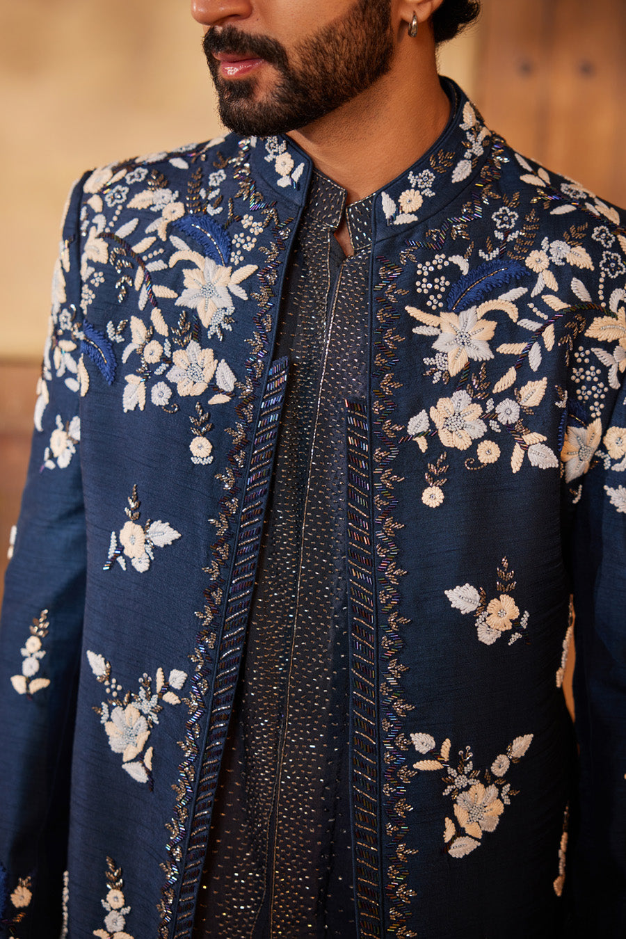 Sarvang Midnight Blue Indio Western Set