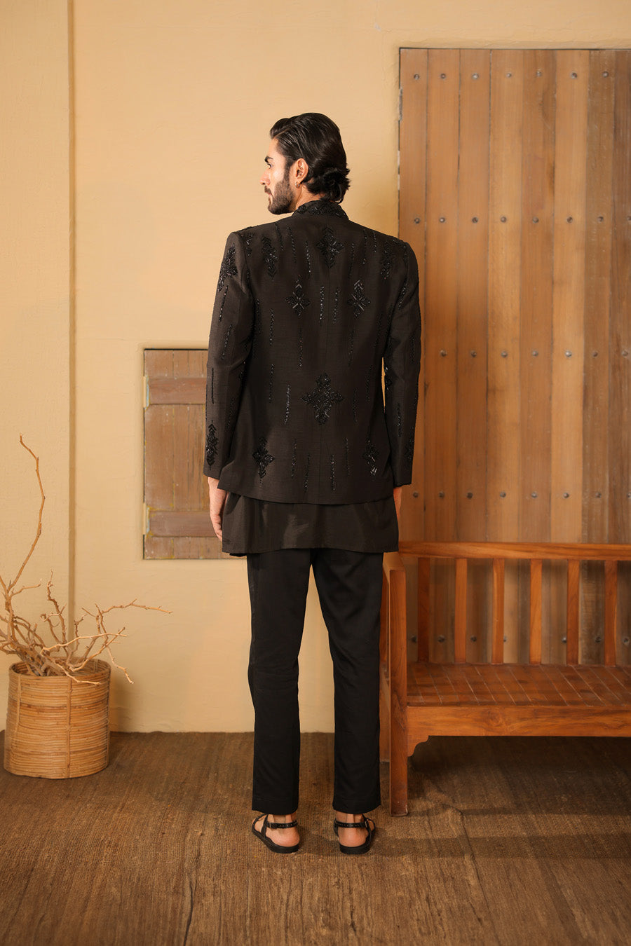 Nainesh Black Indo Western Set