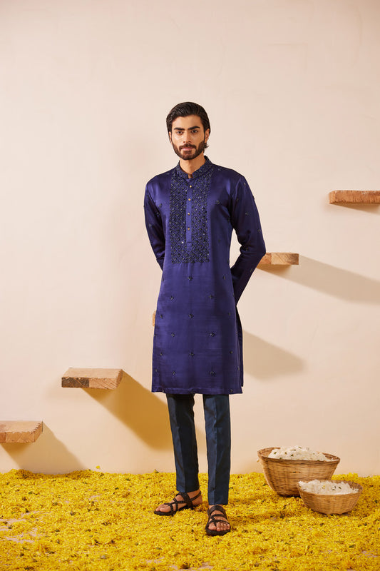 Gyanav Midnight Blue kurta Set