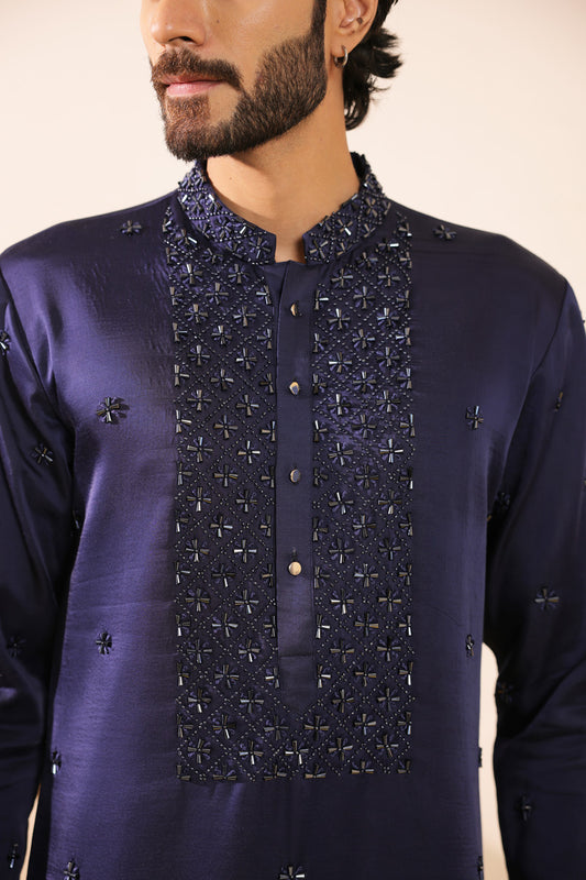 Gaurish Midnight Blue Waistcoat Set