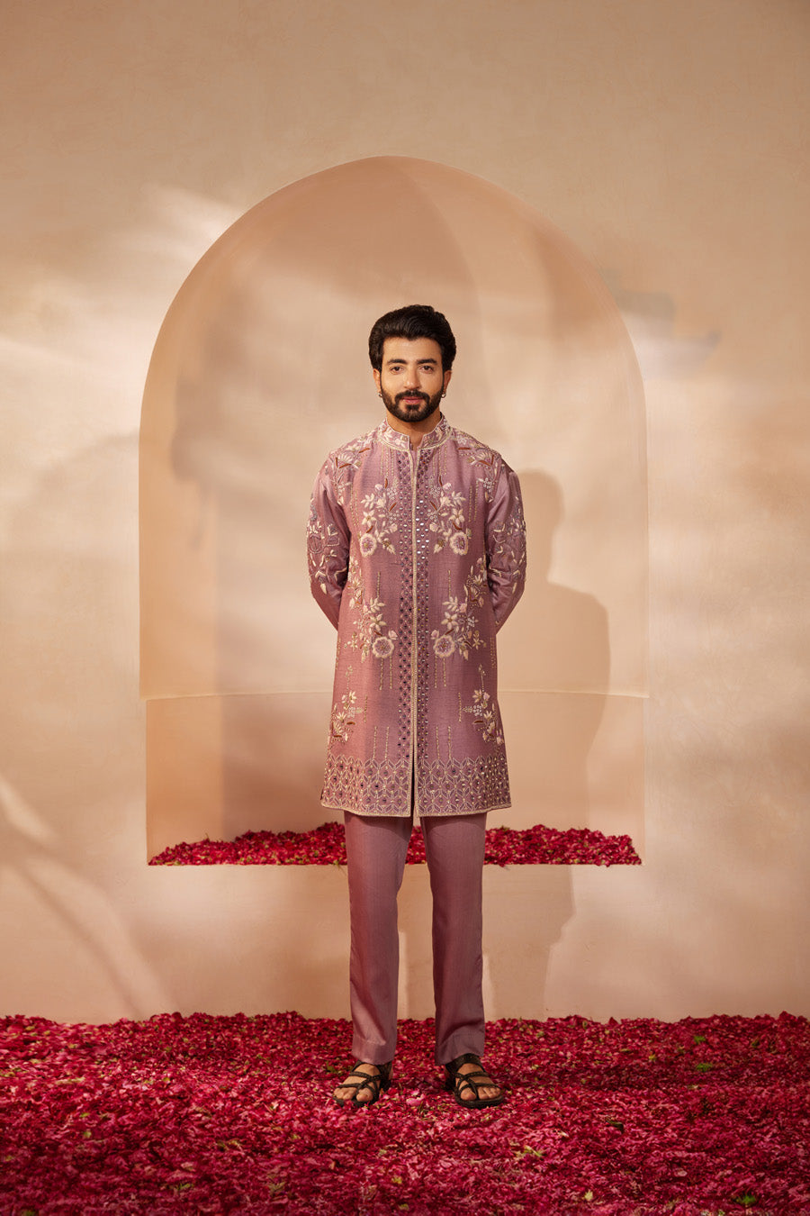 Shobit Lilac Indo Western Set