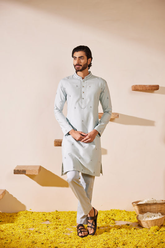 Ambar Powder Blue Kurta Set
