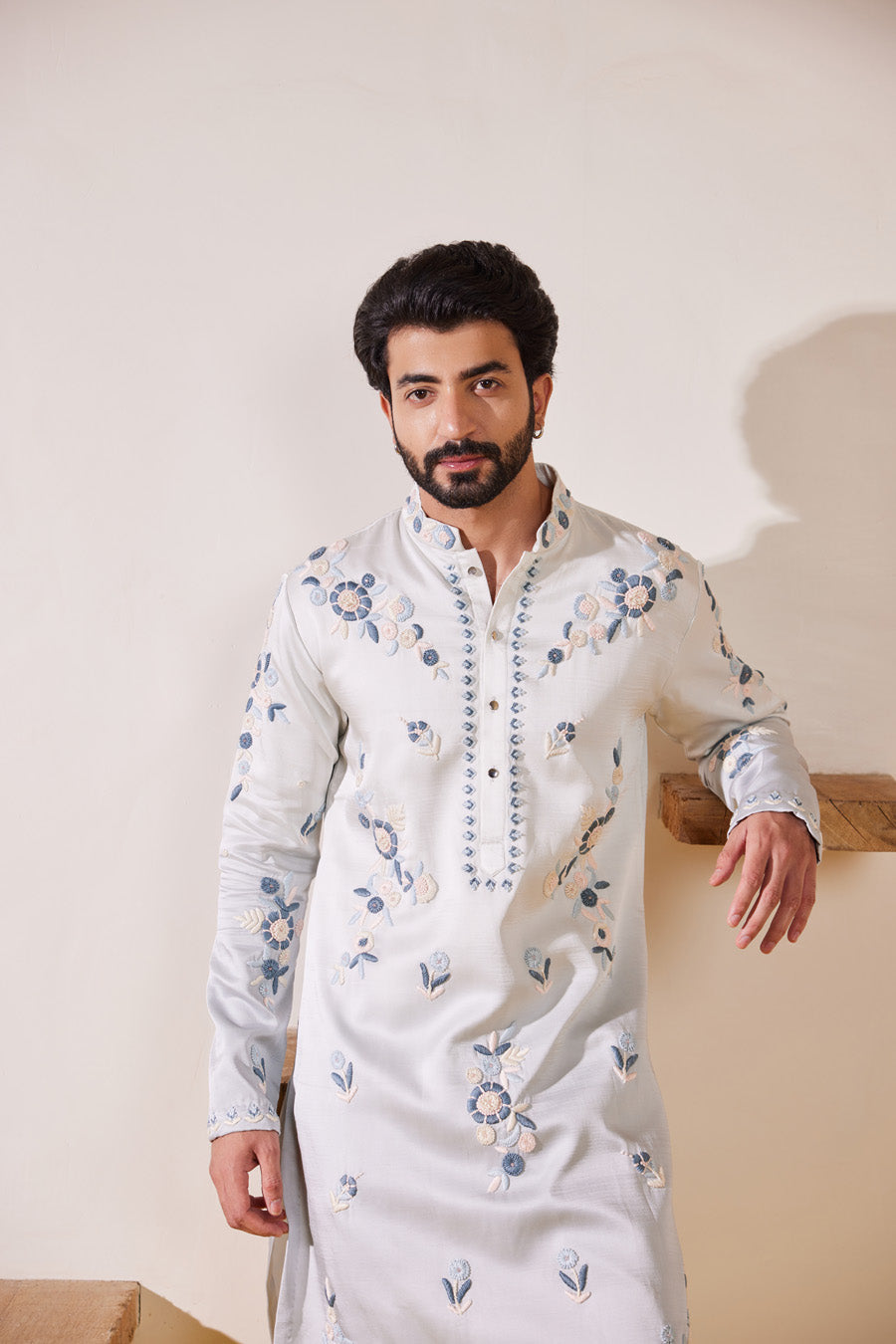 Animesh Grey Ombre Kurta Set