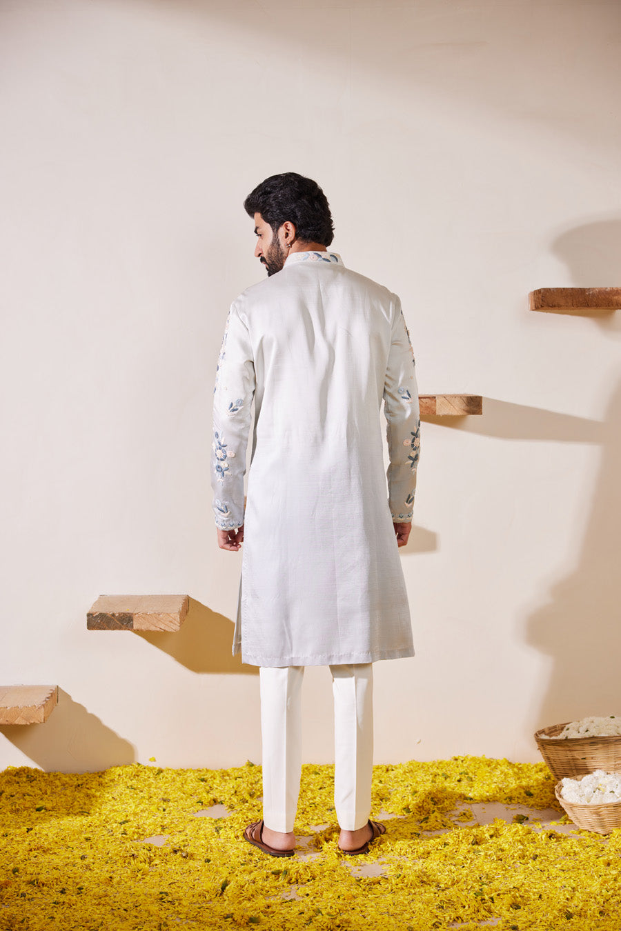 Animesh Grey Ombre Kurta Set