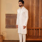 Somesh Milky White Kurta Set