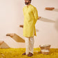 Yamak Lime Yellow Dhoti Kurta Set