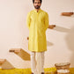 Yamak Lime Yellow Dhoti Kurta Set