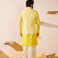 Yajur Lime Yellow Waistcoat Set
