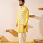 Yajur Lime Yellow Waistcoat Set
